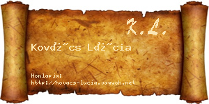 Kovács Lúcia névjegykártya
