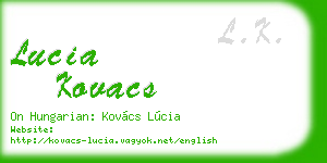 lucia kovacs business card