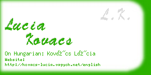 lucia kovacs business card